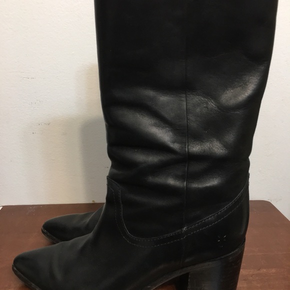 Frye Flynn Leather mid-Calf Pull-on-Boots. Size 8m - Picture 7 of 16